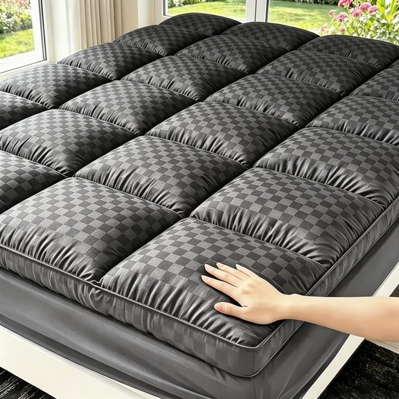Mattress Topper, Made With Quilting Technology Soft Mattress Cover, Machine Washable,Deep Pockets (8-12 Inches) - High-strength Support
