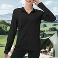 thumbnail image 6 of YDFCWXW Womens Sun Protection Jacket Hoodie UPF 50+ Long Sleeve Zip Up Sun Shirt Clothing Lightweight Outdoor Athletic Jacket Black, L, 6 of 9