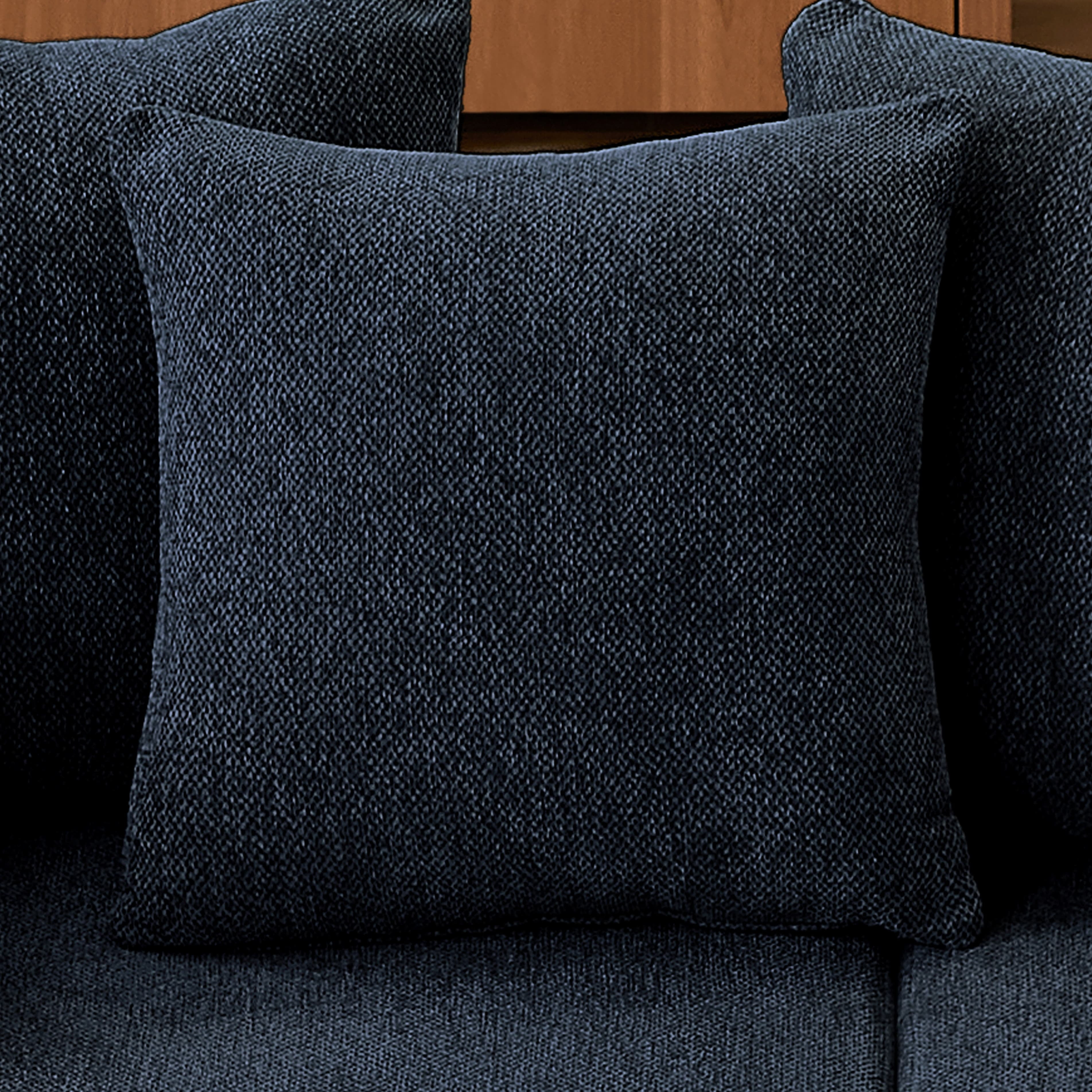 MAYEERTY Chenille Sectional Chaise Sofa, Mnimalist & Comfy Sleeper Couch for Apartment, 74×31" Blue