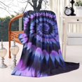 thumbnail image 2 of Blue Purple Tie Dye Pattern Blanket,Comfortable Soft Flannel Throw Blanket,All Season,Warm Lightweight Blankets for Sofa Bed Couch Living Room Chair,40"x50", 2 of 4