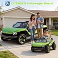 thumbnail image 2 of iRerts 12V Ride on Cars with Remote Control, Licensed Volkswagen Beetle Powered Ride on Toys with Bluetooth, USB Port, Music, Rear Storage, LED Lights, Electric Car for Kids 3-6 Years Old, Green, 2 of 10