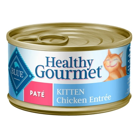 (24 Pack) Blue Buffalo Healthy Gourmet Natural Kitten Pate, Wet Cat Food, Chicken Entree, 3 oz.
