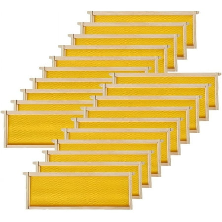 BeeCastle 20-Pack Waxed Foundation with Complete Unassembled Commercial Frames, 6-1/4-inch