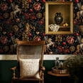 thumbnail image 5 of Peel and Stick Wallpaper Vintage Floral Winged Pomegranates Red Flowers Wall Mural 17.7in x 9.8ft Waterproof Self Adhesive Wall Paper Contact Paper for Bedroom Walls Cabinet Locker, 5 of 8