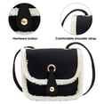 thumbnail image 3 of Bolso de peluche Bolso bandolera infantil de moda mini bolso de hombro para niña negro, 3 of 6