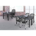 thumbnail image 2 of Regency Square Table with Black Post Leg in Grey, 2 of 3