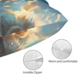 thumbnail image 3 of Zufioo Cute Angel Winged Rabbit Print Double-sided Plush Pillow Cover,Decorative Pillow Protector without Pillow Core, Suitable for Sofa, Bedroom, Car-20"x30", 3 of 6