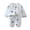 Light Blue, variant on Wenfanal 2 Piece Pajamas Sleepwear Pjs Baby Boys Girls Pajama Sets Boys Girls Comfortable Breathable Long Sleeved Home Clothes Cute Pattern Homewear Set Size 2-3 Years,Black