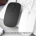 thumbnail image 4 of Bearachild Ratón de ordenador portátil Universal para oficina en casa, ratón con cable ultrafino de 3 teclas con rueda de desplazamiento, Juegos de teclado y mouse para computadora Blanco, 4 of 6