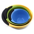 thumbnail image 1 of LEEYNEER Plastic Salad Bowl with Outlet Design for Home in Assorted Color Made of Durable PP Material 3Pcs, 1 of 8