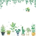 thumbnail image 6 of Efavormart Green Tropical Potted Plants/Planters with Hanging Leaves Wall Decals, Peel & Stick Decor Stickers, 6 of 7