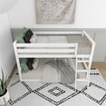 thumbnail image 6 of Max & Lily Solid Wood Scandinavian Twin over Twin Bunk Bed for Kids with Ladder, 6 of 14