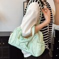thumbnail image 2 of Puffer Tote Bag Quilted Crossbody Bags for Women Puffy Shoulder Handbag Carry on Weekender Bag Y2k Bow Purse Travel Work, 2 of 5