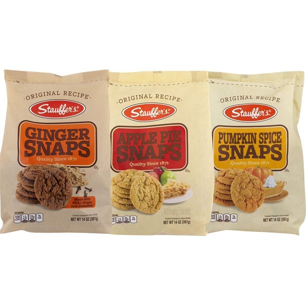 Stauffer's Snap Cookie Combo Apple Pie Snaps, Ginger Snaps, Pumpkin