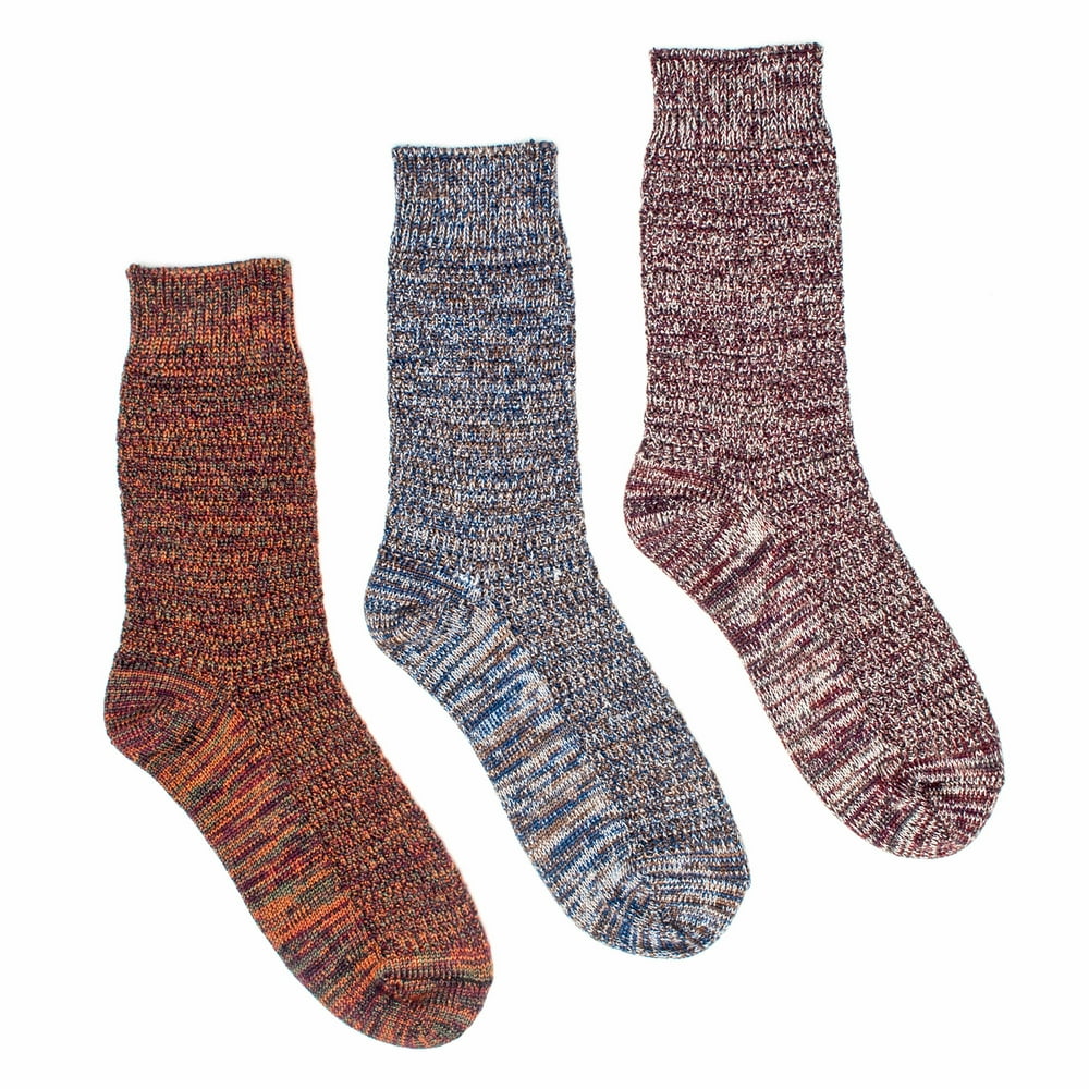 Muk Luks MUK LUKS Women's Marled 3 Pair Crew Socks