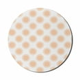 thumbnail image 1 of Abstract Mouse Pad for Computers, Geometric Pattern of Concentric Polka Dots Pastel Minimalistic Design, Round Non-Slip Thick Rubber Modern Mousepad, 8" Round, White and Pale Peach, by Ambesonne, 1 of 2