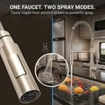 thumbnail image 3 of Dura Faucet DF-MK504SLK-SN RV Swivel High-Arc Spring Kitchen Sink Faucet - Single Handle - Kitchen Faucet with Pull-Down Sprayer - Optional Deck Plate (Brushed Satin Nickel), 3 of 10