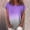 Purple, variant on Babysbule Womens Tops Clearance Women's Casual Gradient Color Short Sleeved T-Shirt Tunic Blouse Tops
