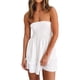 thumbnail image 1 of Vestido informal Minnieouse Sexy sin espalda para diario sin tirantes con volantes Blanco XXL, 1 of 6