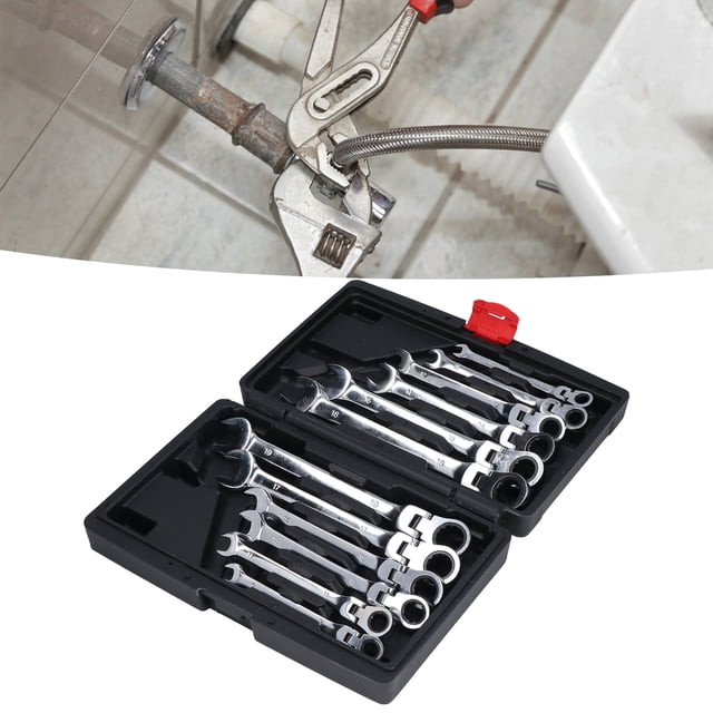 Llave de Trinquete de Cabeza Flexible, Herramientas de Acero de Acero Llave de TRecho