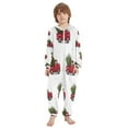 thumbnail image 2 of Soft Big Kids Onesie Pajamas Cozy Loose-Fit Jumpsuits for kids with Pockets for Christmas Lounge & Play Truck Carrying Tree Pattern, 2 of 8