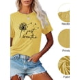 thumbnail image 5 of XCHQRTI Dandelion Tshirt Women Graphic Tees Casual Short Sleeve Christian Shirts, 5 of 6