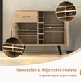 thumbnail image 6 of Costway 2-Door Wine Bar Cabinet Kitchen Sideboard Buffet with Drawer & Adjustable Shelves Natural, 6 of 10