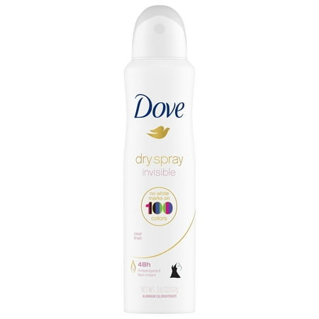 (2 pack) Dove Clear Finish Invisible Dry Spray Antiperspirant Deodorant, 3.8