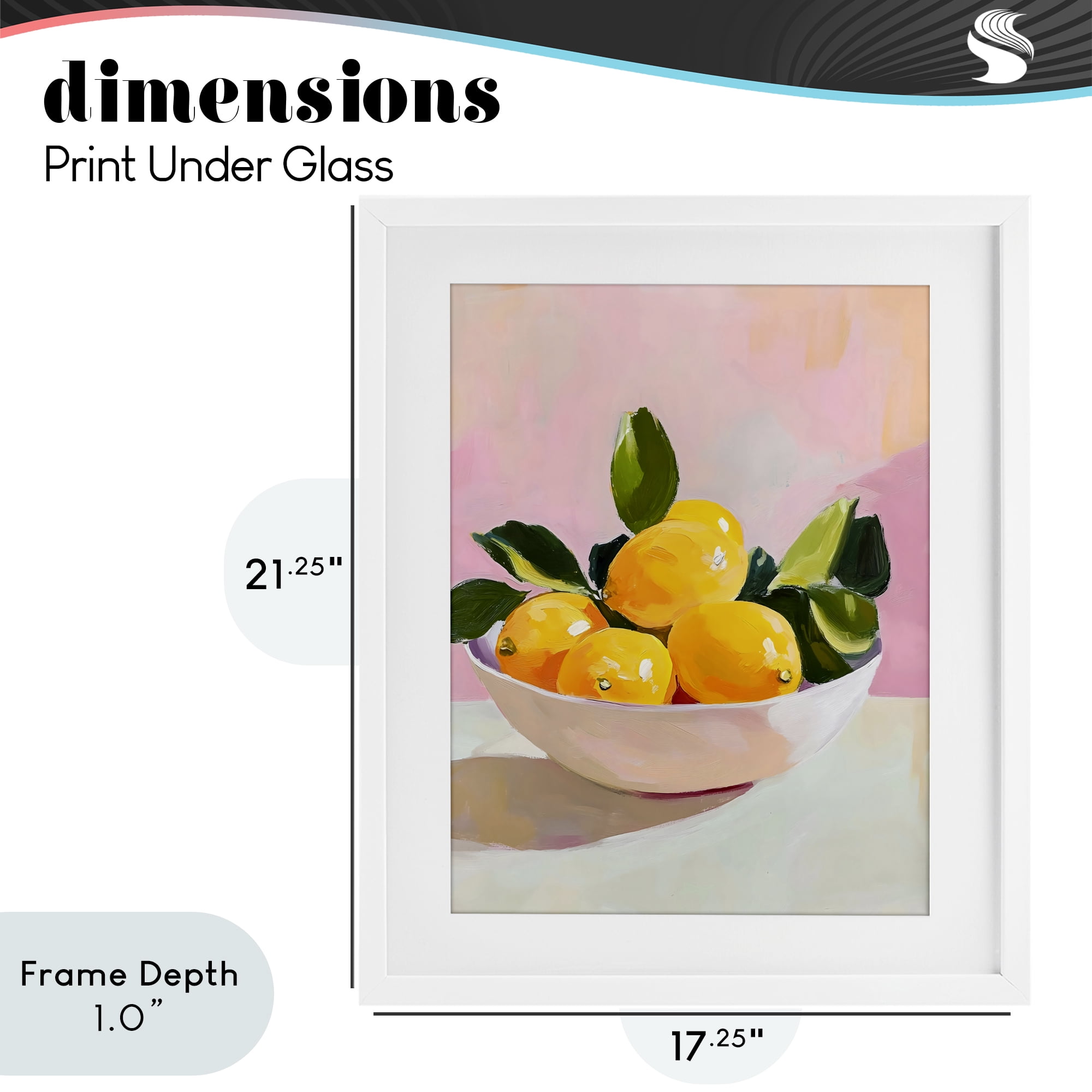 Stupell Industries Bowl of Lemons in Sunlight White Framed Print Under Glass, design by The Prints Vibe