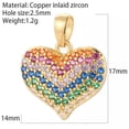 thumbnail image 7 of EOEMY Red Cz Heart Crystal Love Pendant Charms For Jewelry Making Diy Earings Necklace-15Inch Necklace, 7 of 7