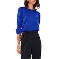 thumbnail image 5 of INSPIRE CHIC Satin Blouse for Women Back to School Dressy Casual Boat Neck 3/4 Sleeve Work Shirt XS Royal, 5 of 7