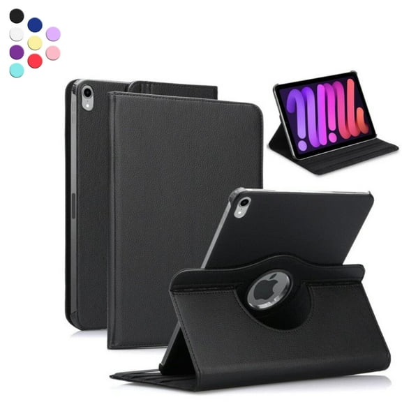 Rotating Case for New iPad Mini 6 (8.3 inch) - 360 Degree Rotating Protective Stand Cover iPad Mini 6th Generation Leather Case with Auto Sleep/Wake, Black