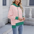 thumbnail image 6 of Tnhcen Women's New Fall Striped Hoodie Sweatshirt - Casual Oversized Tops with Pockets Plus Size Stretchy Striped Tops (S-2XL), 6 of 8