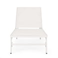 thumbnail image 6 of Olurrisa White Outdoor Chaise Lounge Set of 2, Aluminum Frame with Breathable Mesh Seat for Patio Poolside, 6 of 8