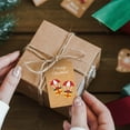 thumbnail image 3 of Vikakiooze 50/100 PC Christmas Tags From Santa Claus Name Tags Holiday Kraft Tags Brown Hang Paper Labels With Ropes For DIY Xmas Holiday Wrap Present Name Card, 3 of 5