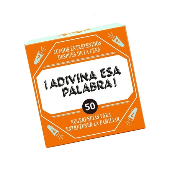 Lerpwige 50Pcs Compacts Spanish Word Challenge Card Colorful Spanish Learning Game Cards Perfect For Travel And Group Activity