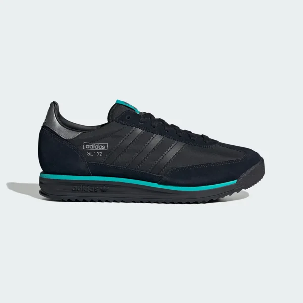 adidas Originals SL 72 RS MERCEDES Shoes in Black and Silver Metallic