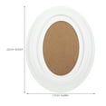 thumbnail image 2 of Wooden Photo Frame for Decoration White Color Oval Shape 1 Piece, 2 of 8