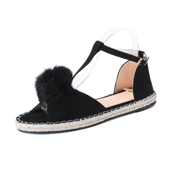 peep toe flat espadrilles