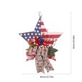 thumbnail image 3 of Hwkond Independence Day Decor 4th Of July Patriotic Welcome Sign - Wooden Independence Day Wreath White Blue Red Bow Wreath For Memorial Day Door Sign Hanging Decoration on Clearance, 3 of 6