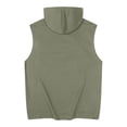thumbnail image 6 of YUGYXL Men's Athletic Summer Sleeveless Hoodies Pullover Loose Vest Tee Shirt Workout Casual Tank Tops Army Green XXXL, 6 of 7