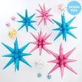 thumbnail image 3 of 22 inch 3D Star-Burst All-In-One - Metallic Silver (Air-Fill Only) Foil Mylar Balloon - Party Supplies Decorations, 3 of 3