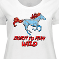 thumbnail image 4 of Inktastic Born to Run Wild- galloping horse Women's Plus Size T-Shirt, 4 of 5