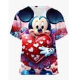 thumbnail image 3 of Uniforme de enfermera de Disney, ropa coreana con bolsillo, top de Minnie Mouse y Mickey en color negro y rosa, ropa Y2k para mujer, camiseta de gran tamaño para mujer, 3 of 4