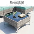 thumbnail image 4 of LAZZO 7-Piece Patio Furniture Set, Outdoor Wicker Conversation Set with Cushions and Coffee Table for Backyard and Porch, Green, 4 of 9