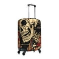 thumbnail image 3 of Daiia Gothic Eastern Floral Skull Luggage Cover, Thickened Washable Travel Luggage Covers, Elastic Unique Baggage Covers for 18-20 inch Luggage-Small, 3 of 9