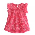 thumbnail image 2 of Baby Girls Dress Floral Flutter Sleeve Dresses Ruffle Romper Skirts Summer Clothes For 1-6Y, 2 of 6