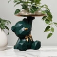 thumbnail image 5 of Storage Tray Statue Key Holder Figurine, Candy Jewelry Earrings Lipsticks Tray, Cute Bear Statues with Dish, Bear Sculptures Key Bowl Dish Decorative Trays for Home & Office Decor, 5 of 5