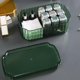 thumbnail image 4 of Caja de almacenamiento de joyas transparente, organizador de joyas, pendientes duraderos, ataúd de joyería cosmética estética para chimenea de mesa, f Verde Sunnimix cajas de joyas, 4 of 8