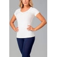 thumbnail image 4 of Camiseta Básica de Algodón Diane & Geordi Colombia Cuello V Manga Corta 4303 crema XL, 4 of 6